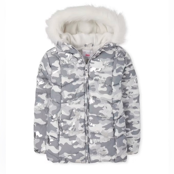 Girls‎ Foil Camo Jacket Children Place Size 10/12